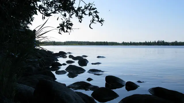 Rocky shore of Candle Lake